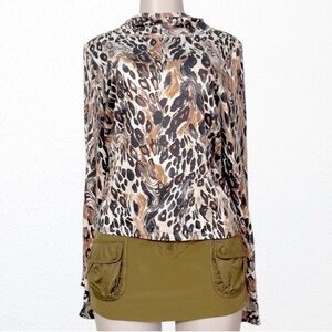 Free People Movement Misty Morning Printed Layer Sporty Hiking Tortoise SZ M